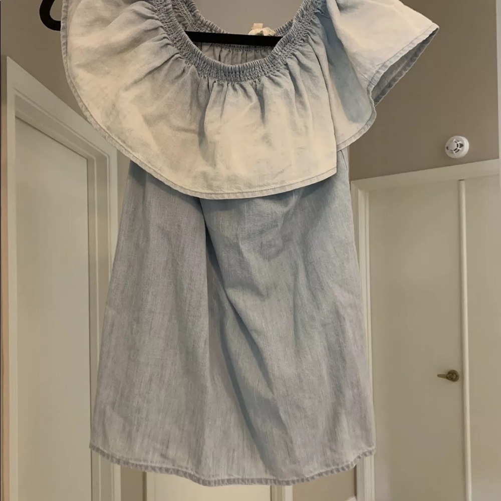 Joie soft jean off the shoulder shirt. Size M